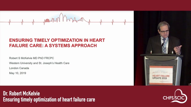 ENSURINGTIMELYOPTIMIZATIONIN HEART FAILURE CARE: A SYSTEMSAPPROACHRobert S McKelvie MD PhD FRCPCWestern University and St. Joseph’s Health CareLondon CanadaMay 10, 2019